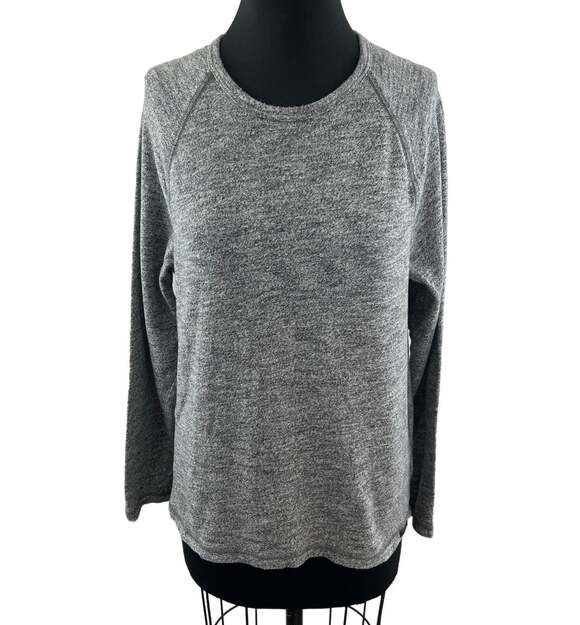 Faherty Tops - FAHERTY Crewneck Long Sleeve Top Gray Cotton Raglan Sleeve Pullover Size M